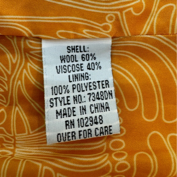 Tulle ANTHROPOLOGIE Women's Mustard Wool Blend Jacket Pea Coat Gold Large Fall - Picture 4 of 12